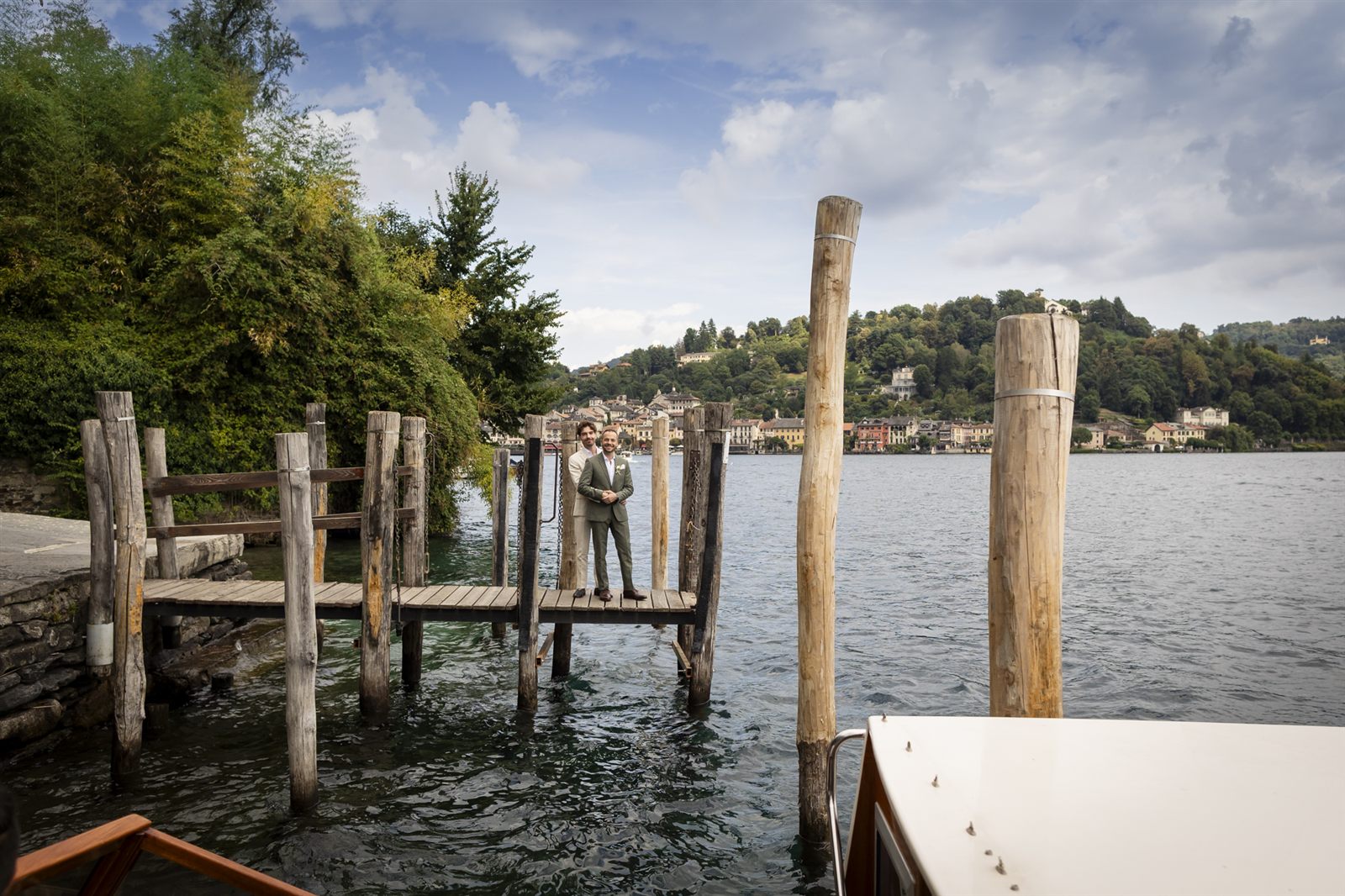 Un pontile in legno sul Lago d'Orta Un pontile in legno sul Lago d'Orta