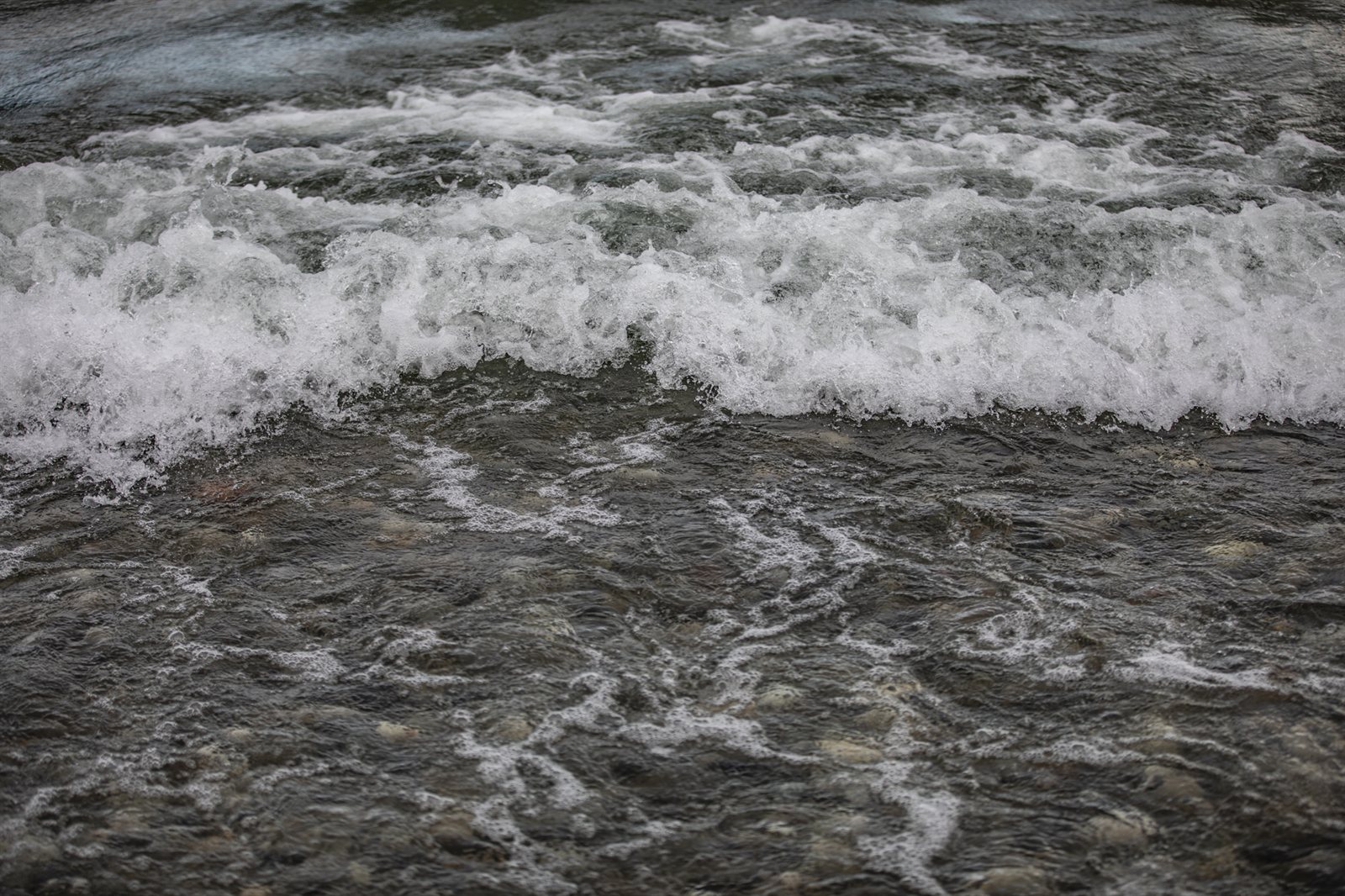 Le onde del lago sulla riva, nel vento Le onde del lago sulla riva, nel vento