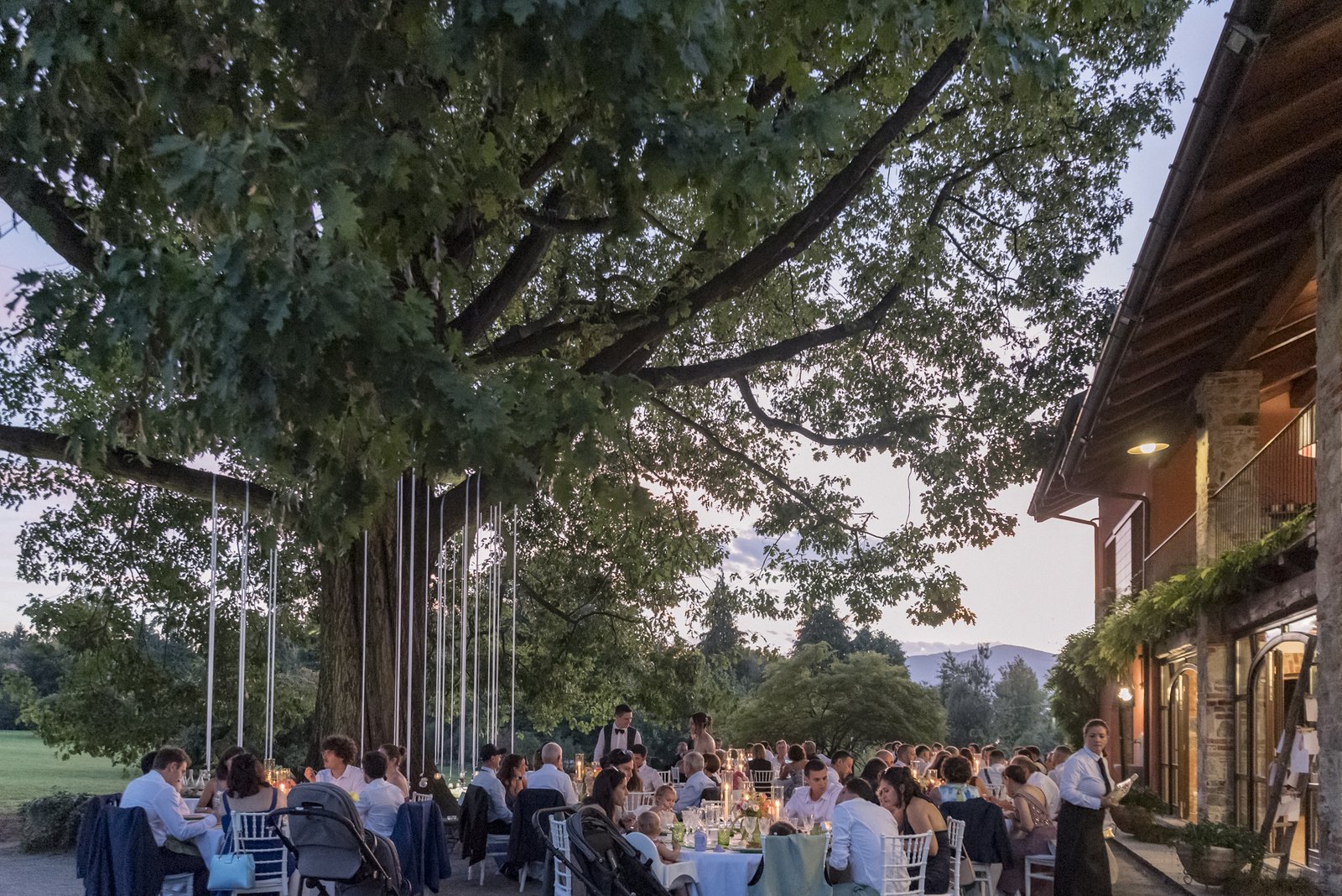 La cena sotto la quercia al calare della sera La cena sotto la quercia al calare della sera